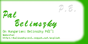 pal belinszky business card